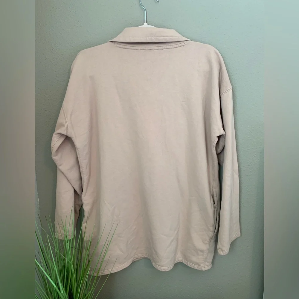 J.Crew Tunic half zip pullover sweater. Camel pinkish color. Oversized. Size S.